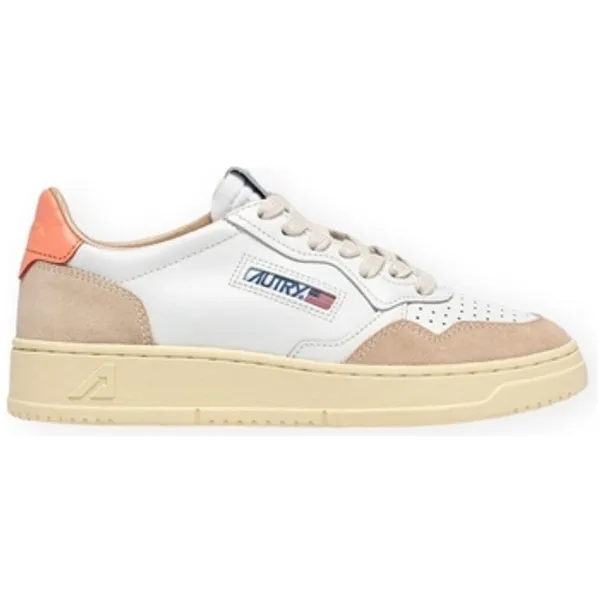 Autry Medalist Low Suede White/Peach Pink, foto 2 van 2