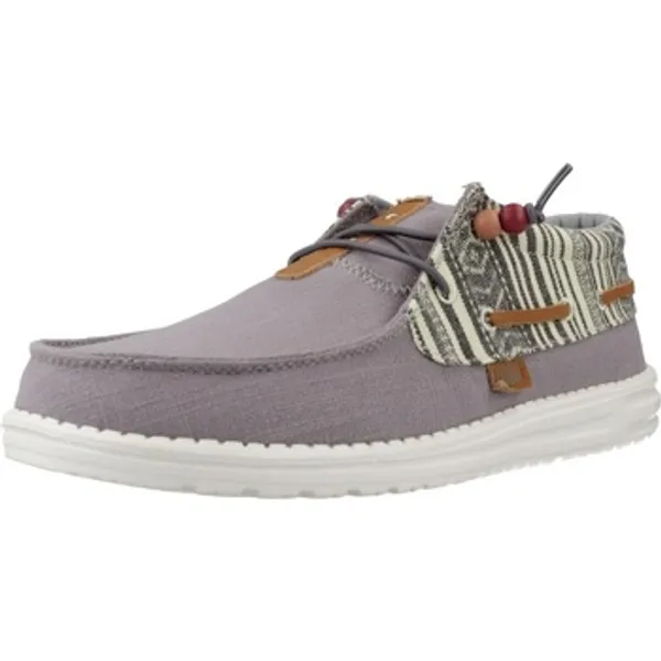 HEYDUDE Lage Sneakers  Zapatos Casual Mujer Modèle Ellie Festival Grijs