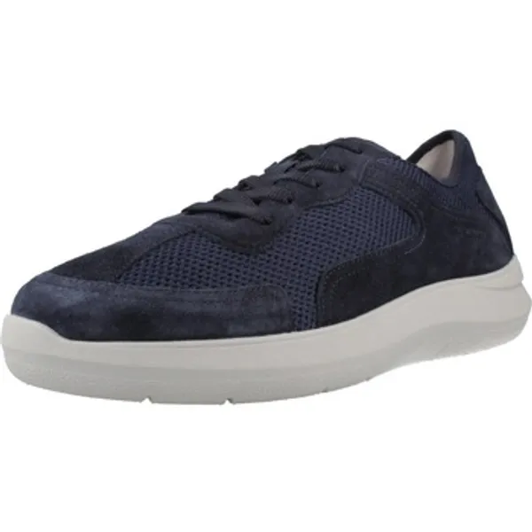 Stonefly Lage Sneakers Sport Zapatillas Hombre Modèle Seven Season 8 Velour Texti Blauw