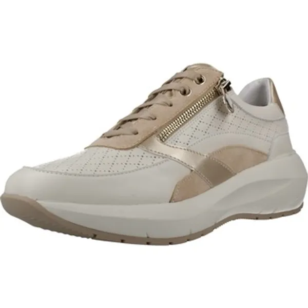 Stonefly Lage Sneakers Sport Zapatillas Mujer Modèle Twins 6 Nappa Lth Goat Sued Wit