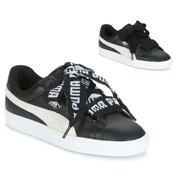PUMA Lage Sneakers  Basket Heart DE Zwart