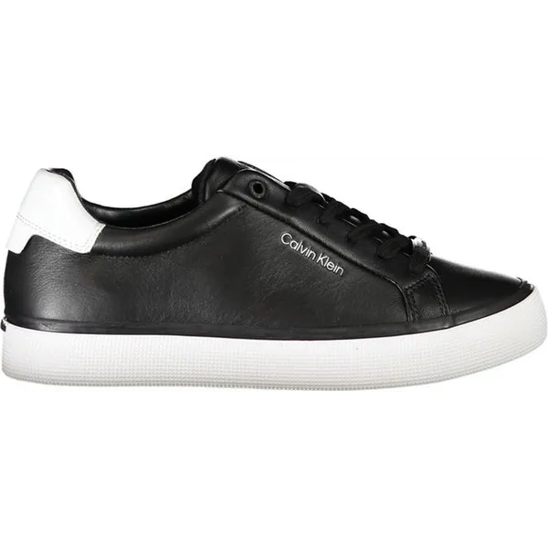 Calvin Klein Sneaker Van Gerecycled Leer Met Contrasterende Details En Logoprint Black