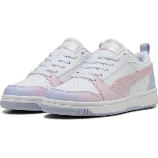 PUMA Rebound V6 Lo Blurry Dreams Jr PUMA White-Rose Mauve-Cool Weather