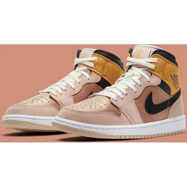 Nike Air Jordan 1 Mid SE Beige/Lime/Zwart/Geel, foto 2 van 2