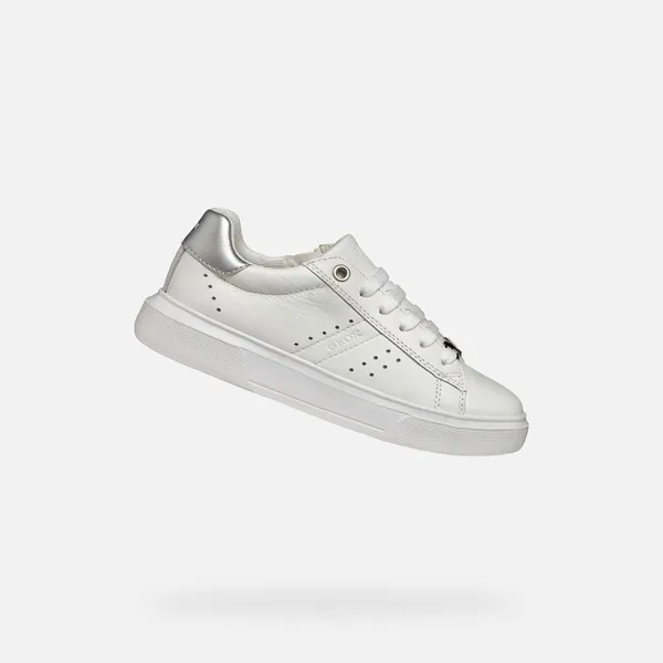 GEOX NETTUNO MEISJES Sneakers - WIT/ZILVER Wit/Zilver