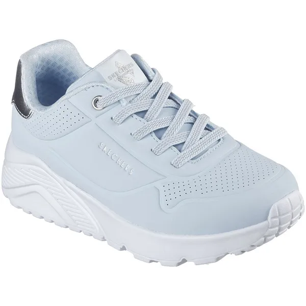 Skechers Uno Lite Metallic Mode Light Blue Synthetic / Silver Trim