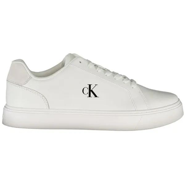 Calvin Klein Luxury Leather Low-Top Sneakers - White White
