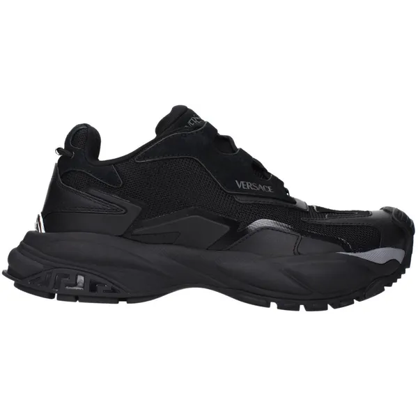 Versace Fabric Athletic Sneakers - Black Black