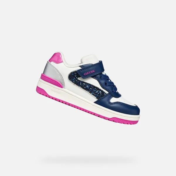GEOX Washiba Wit/Koningsblauw