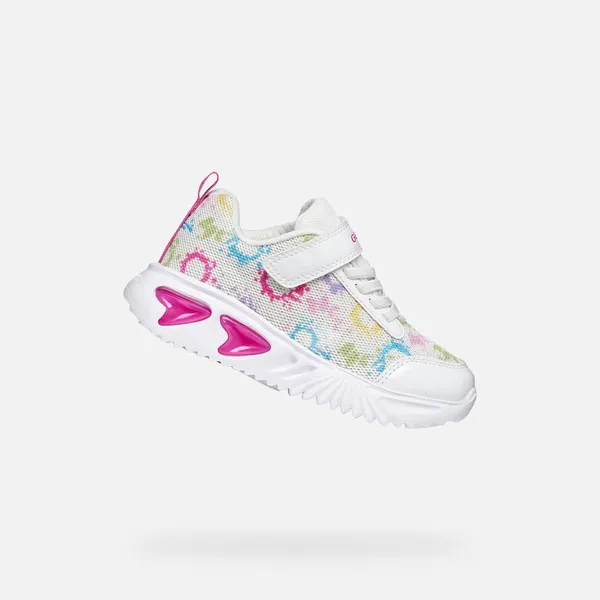 GEOX ASSISTER MEISJES Sneakers Wit/Veelkleurig
