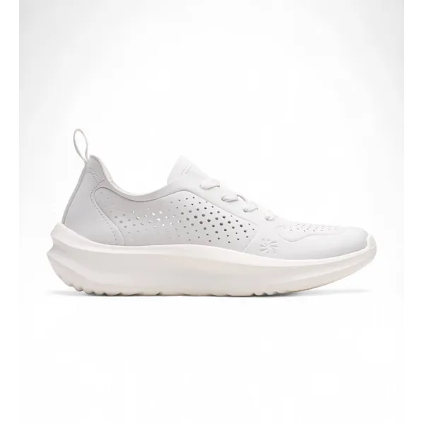 Clarks Solevana wit leren sportschoenen Wit