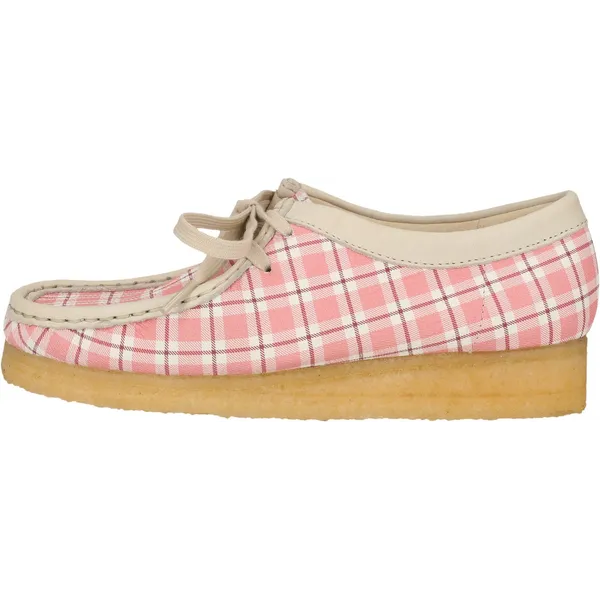 Clarks Schnürschuhe Wallebee Pink-wit