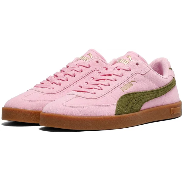 PUMA Club II Era Suede Pink Shimmer-Olive Green