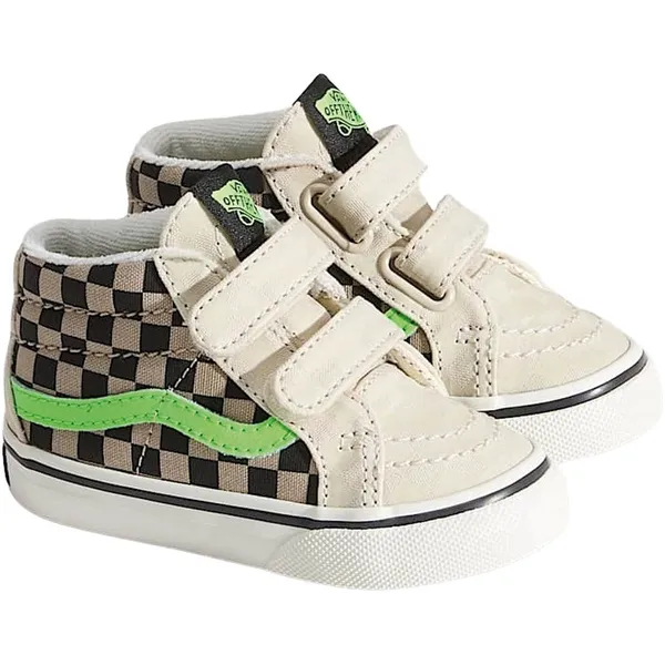 Vans SK8-Mid Reissue V beige - zwart - limegroen
