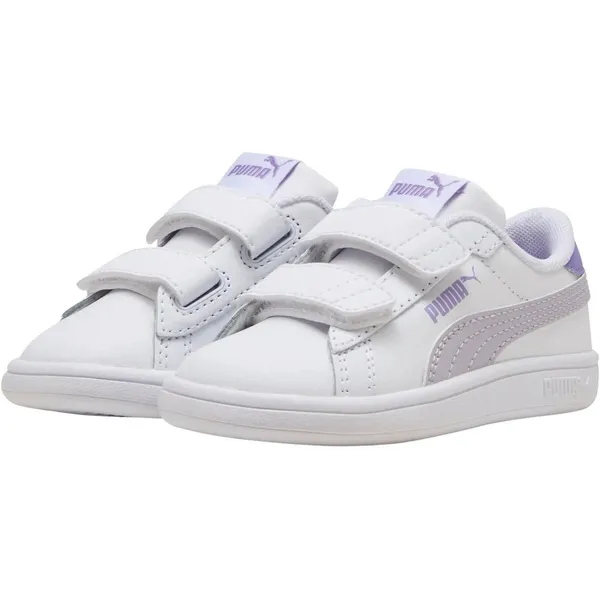 PUMA Smash 3.0 L V Inf wit - lichtgrijs - paars