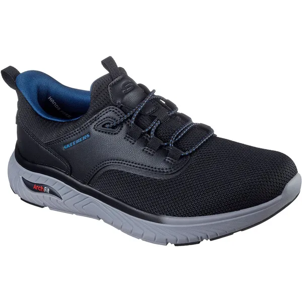 Skechers Arch Fit Crosser Chozen Black Knitted Mesh / Synthetic
