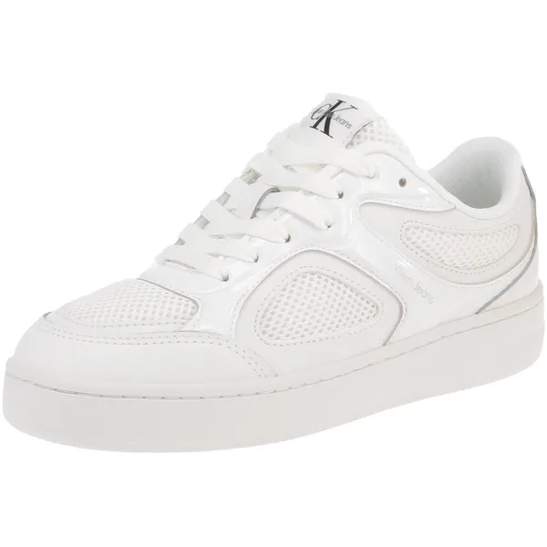 Calvin Klein YW0YW01387 Basket Cupsole Low - Damestrainers - 01V-B.Wit-Zilver Wit