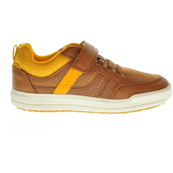 GEOX Arzach Cognac Geel Sneaker Met Velcro Cognac