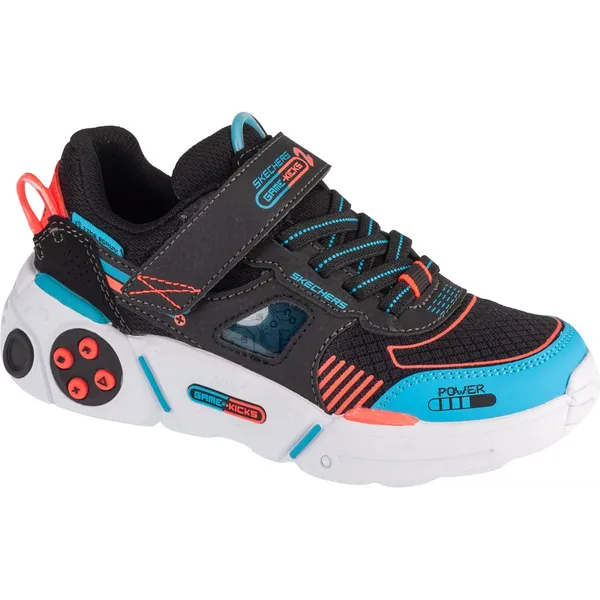 Skechers 402270L-BKMT zwart/blauw/oranje