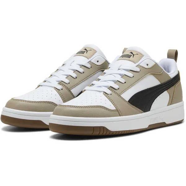 PUMA Rebound v6 Low PUMA White-PUMA Black-Ice Coffee