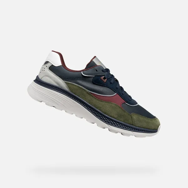 GEOX SPHERICA ACTIF X1 Marineblauw/Mosgroen