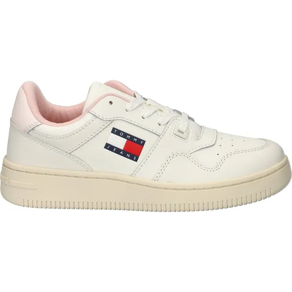 Tommy Hilfiger Retro Basket Essential dames sneaker - Wit roze White