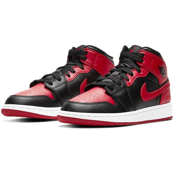 Nike AIR JORDAN 1 MID Black/Gym Red-White