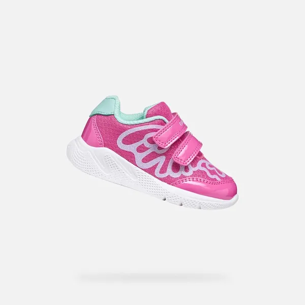 GEOX SPRINTYE PEUTERMEISJES Sneakers - FUCHSIA/AQUAGROEN Fuchsia/Aquagroen