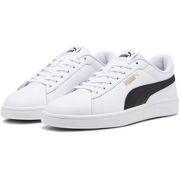 PUMA Smash 3.0 Unisex Sneakers - Gray Sky-Warm White White / Black