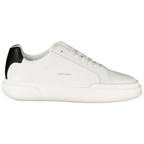 Calvin Klein Classic Leather Low Top Sneakers - White White