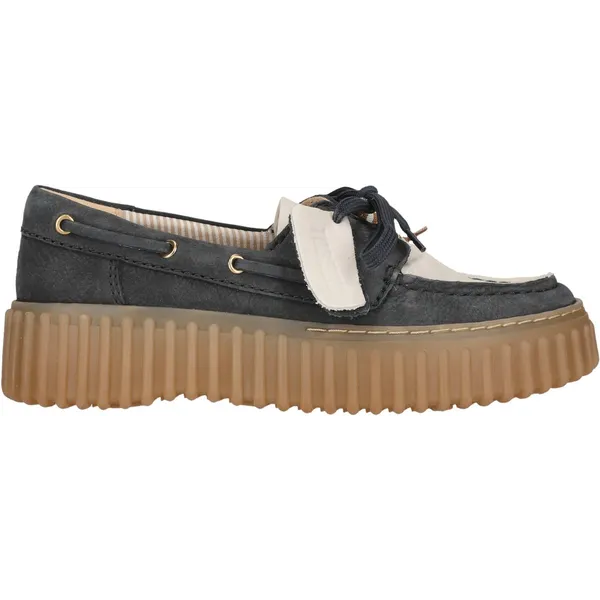 Clarks Torhill Boat blauw-beige