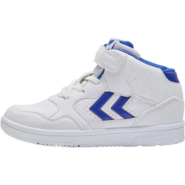 hummel Kinder Sneaker Camden High Jr White/Blue Weiß