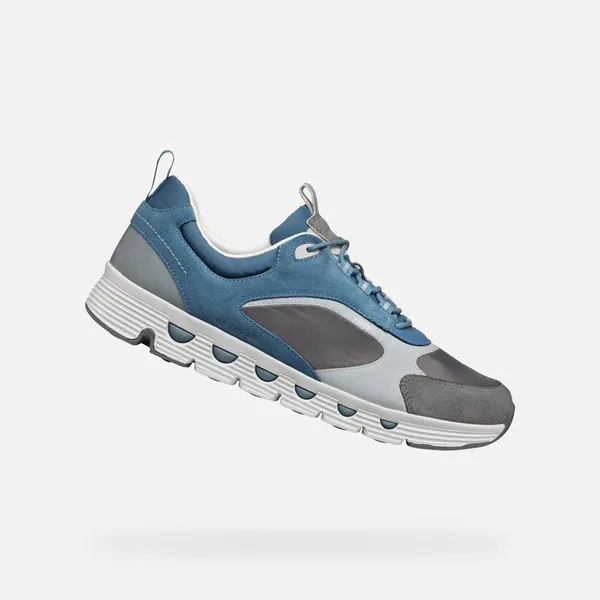 GEOX SPHERICA ECUB-4 HEREN Sneakers Donkergrijs/Duifblauw