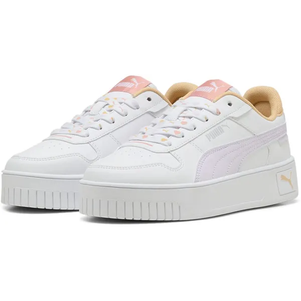 PUMA Carina Street Lacey Schoenen Wit EU Meisjes White / Lilac Frost / Almost Apricot