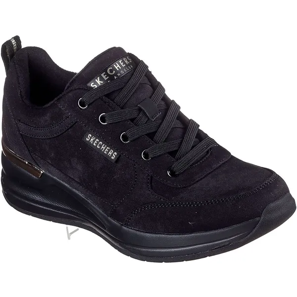 Skechers Billion 2 Prissy N Plush Black Crushed Mircofiber