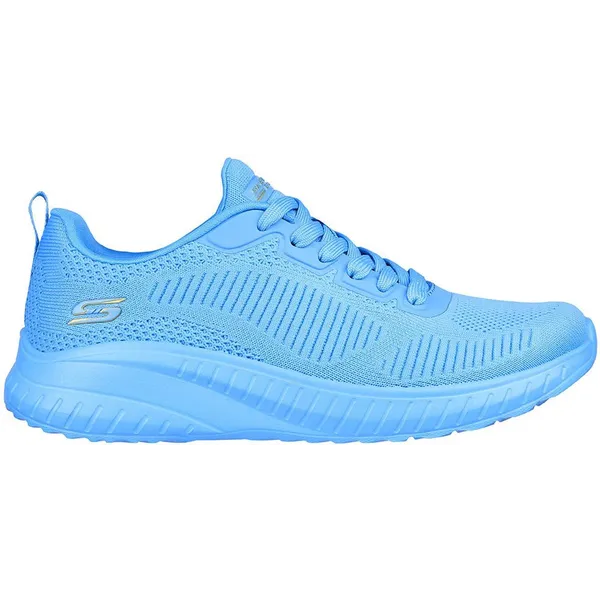 Skechers Bobs Squad Chaos Neon Aqua Engineered Knit