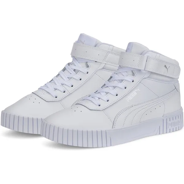 PUMA Carina 2.0 Mid Puma White-Puma White-Puma Silver