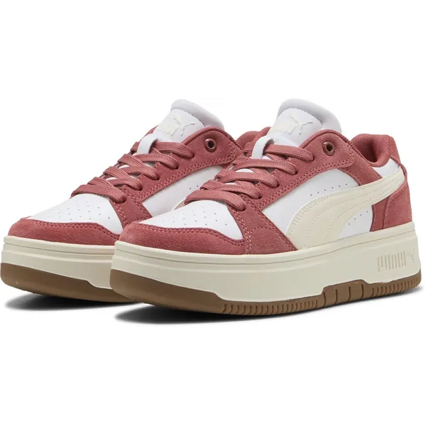 PUMA Rebound Femme Low SD PUMA White-Frosted Ivory-Exotic Red