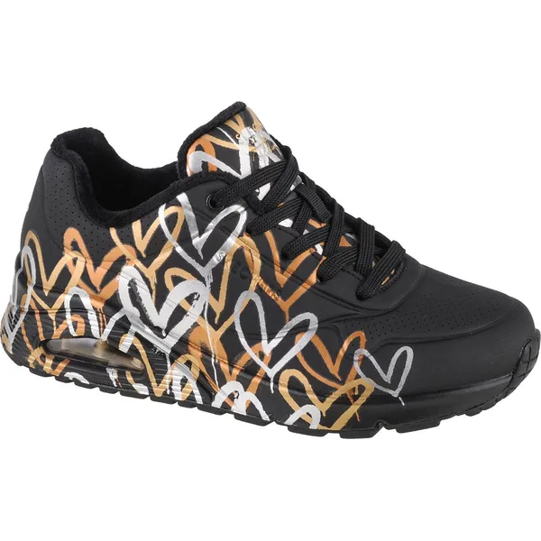 Skechers Sneaker/veterschoen Zwart, Zilver, Goud, Brons, Multicolor