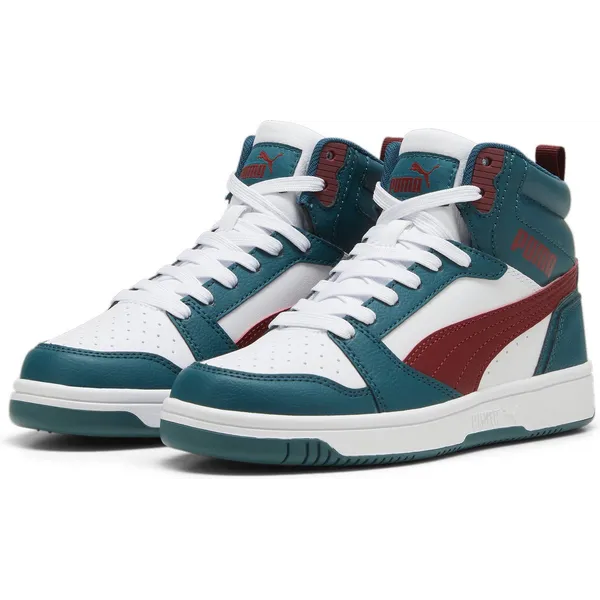 PUMA Rebound V6 Mid Cold Green-Alpine Snow-Intense Red