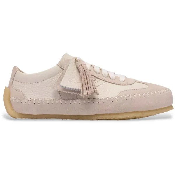 Clarks Tor Lage beige suède sportschoenen Beige