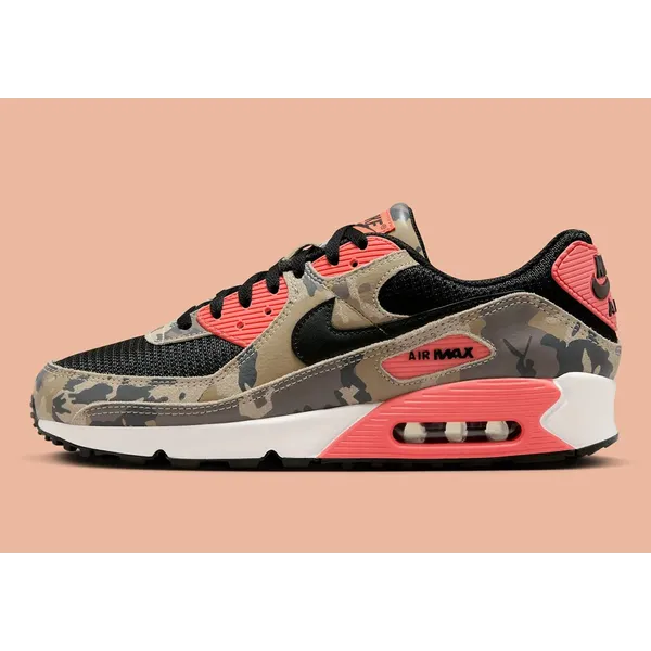 Nike Air Max 90 Premium bruin - zwart - rood