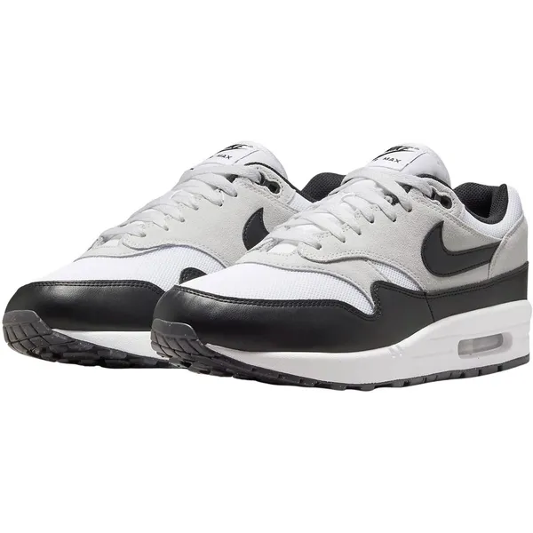 Nike Air Max 1 wit - lichtgrijs - zwart