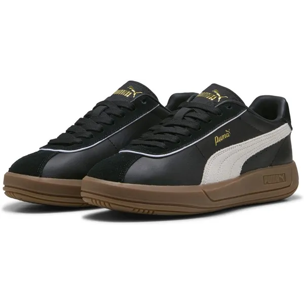 PUMA Damen Schuhe Low Club Klassika 400364 Puma Black-Puma White-Puma Gold Puma Black-Puma White-Puma Gold