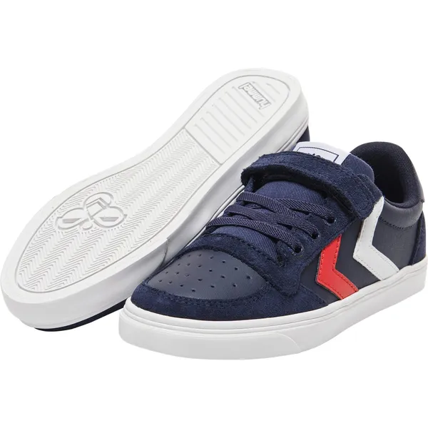 hummel Kinder Sneaker Slimmer Stadil Leather Low Jr Blau