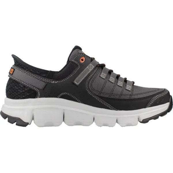 Skechers SUMMITS AT SLIP-INS Gray Synthetic / Mesh / Orange Trim