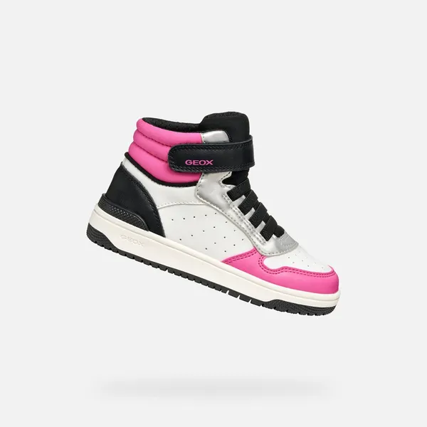 GEOX Hoge Witte Sneakers Geox Wit/Fuchsia
