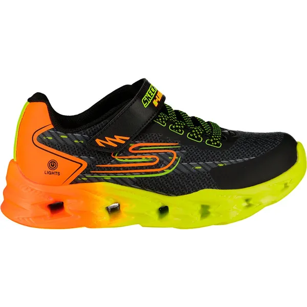 Skechers Vortex 2.0 Black Synthetic / Textile / Orange & Yellow Trim