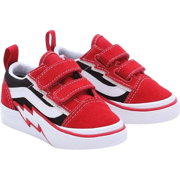 Vans Old Skool V Bolt rood - zwart - wit