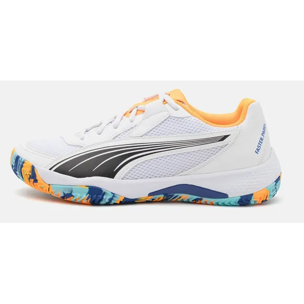 PUMA Schuhe Low Nova Court 108287 Puma White-Puma Black-Vivid Blue-Heat Puma White-Puma Black-Vivid Blue-Heat Fire